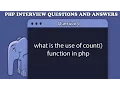 what is the use of count function in php