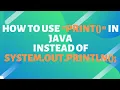 How to use print instead of System out println