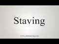 Download Lagu How To Say Staving