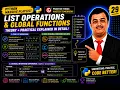 Python 29 Python List Operations Global Functions sort vs sorted