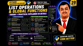 Python 29 Python List Operations Global Functions sort vs sorted
