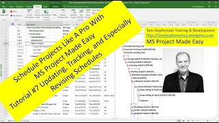 How to Update Revise a Project Schedule MS Project Made Easy Tutorial 7