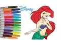 Disney Princess Ariel The Little Mermaid Coloring Page How to Color Disney