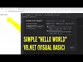 VB NET Tutorial Simple Hello World VISUAL BASIC