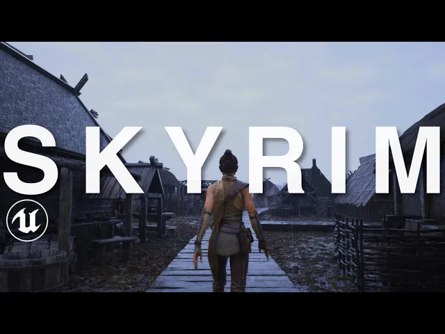 A Walking Tour of Skyrim | PART 1 | Skyrim in UNREAL ENGINE 5 [4K]