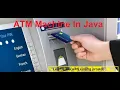 ATM Machine in Java Java Projects Mini Project for Studnets in Java How to Create ATM Machine