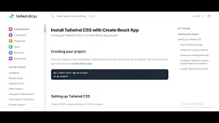 Simple steps to install React js with Tailwind with Command Prompt