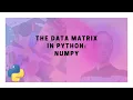 The data matrix in Python NumPy