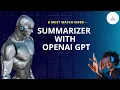 Create Text Summarizer with OpenAI GPT React