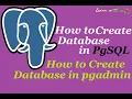 Create Database using pgsql in hindi Urdu Create Database in PostgreSql using pgAdmin in Hindi Urdu