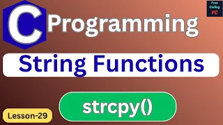 strcpy function C Programming Tutorial C Programming for Beginners Learn C L-29