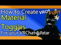 How to Create VRCFury Material Toggles Tutorial