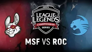 MSF vs. ROC - Week 9 Day 1 | EU LCS Spring Split |  Misfits Gaming vs. Team Roccat (2018)