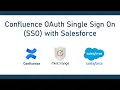 Salesforce Single Sign On SSO Login into Confluence using Salesforce Confluence SSO