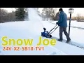 Snow Joe 24V-X2-SB18-TV1 Cordless Snow Blower Kit Review Best Battery Powered Snow Blower 2024