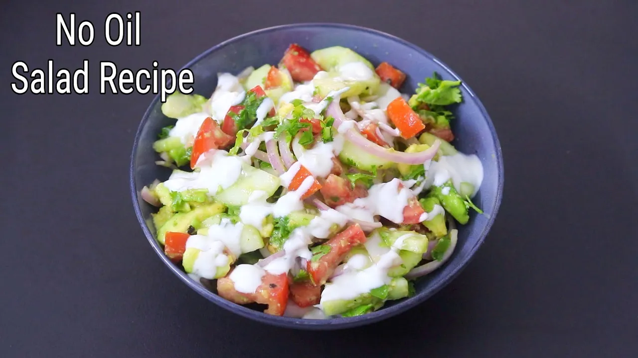 Avocado Salad Recipe For Weight Loss - Healthy Oil Free Salad For Dinner   Skinny Recipes