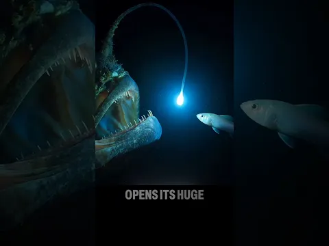 This Deep-Sea Fish Uses a Living Light to Trap Its Prey! 🐟 #shorts