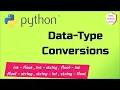 Basic Python Tutorial - 8 DataType Conversion Casting in Python Example Integer-Float