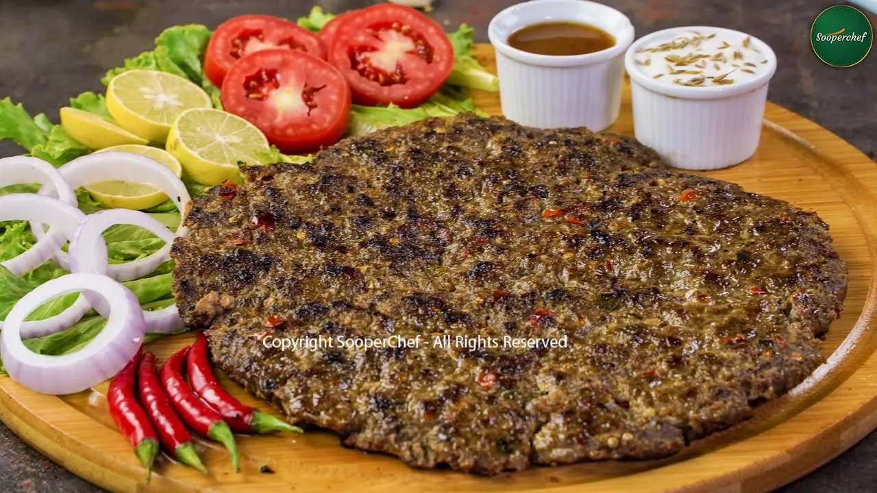 Giant Chapli Kabab   Peshawari Chapli Kabab   Bakra Eid Kabab Recipes by SooperChef