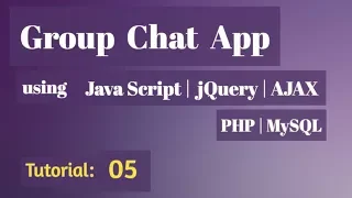 PHP Group Chat App Tutorial 05 - php pdo login system