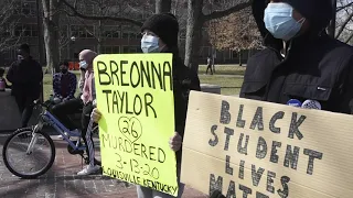 Survivors Speak protest organized on the anniversary of Breonna Taylor s death
