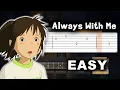 Download Lagu Spirited Away - Always with Me - Guitar tutorial (TABS AND CHORDS)