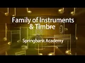 Family of Instruments and Timbre