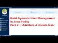 Part 25 Java Swing Library System Part2 User Management Module - Add Role Create User