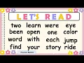 NEW SIGHT WORDS AND PHONICS READING NEW WORDS FOR GRADE 3 BASIC SIGHT WORDS FOR GRADE 3 NRP