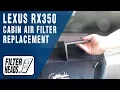 How to Replace Cabin Air Filter 2013 Lexus RX350 AQ1102C