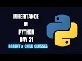 Python Day 21 Inheritance in Python Parent Child Classes Explained Beginner Friendly MusKernel