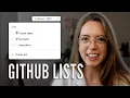 Lists - GitHub Checkout