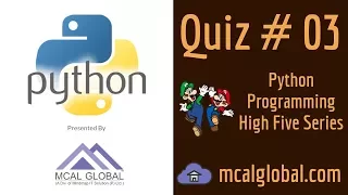 Learn Python online by Quiz 3 For beginners to experts