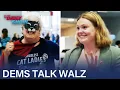 Dems React to Tim Walz s Political Record Dad Energy Whiteness at Harris Rally The Daily Show
