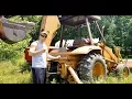 How to put a Case 580K in Travel Mode Transport Lock