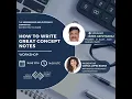 How to Write Great Concept Notes