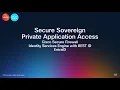Secure Sovereign Private APP Access Cisco Secure Firewall ISE with REST ID EntraID