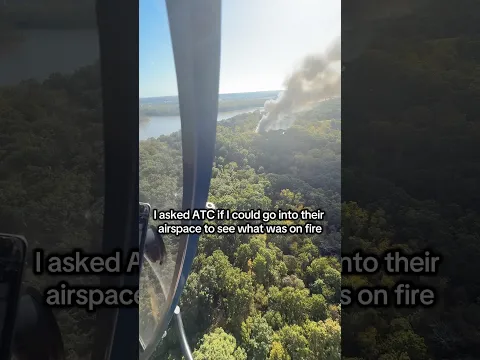Flying along I saw a house burning..
