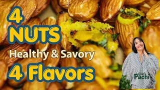 4 Easy Savory Roasted Nuts | Healthy Air Fryer Snacks & Salad Toppers | Chef Pachi