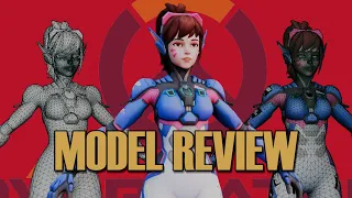 D Va 3D Model review - Overwatch 2