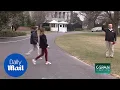 Trump mentions how tall Barron is before leaving for Alabama