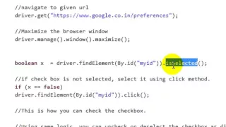 How to select or unselect the checkbox in Selenium