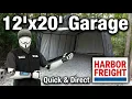 Harbor Freight 12x20 Garage Assembly Truck SUV 12 x20 CoverPro Portable Shed Setup Car 12 Ft x20 Ft