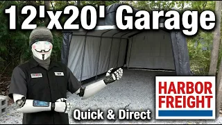 Harbor Freight 12x20 Garage Assembly Truck SUV 12 x20 CoverPro Portable Shed Setup Car 12 Ft x20 Ft