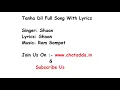 Tanha Dil  Full Song Lyrics | Shaan