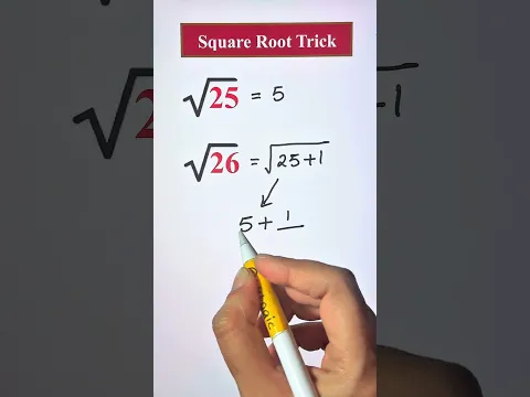 You should know this! Square Root Trick