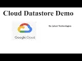 Google Cloud Datastore Demo store and query data in Firestore in Datastore mode using the console