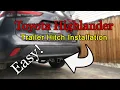Toyota Highlander Trailer Hitch Installation