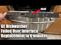 How to Replace GE Dishwasher User Interface