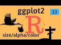 ggplot Colors Size Alpha - R Lesson 13